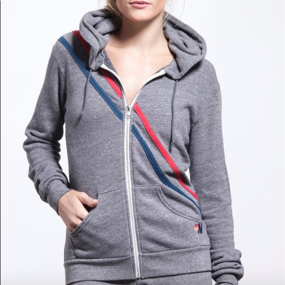 Aviator Nation pray for snow zip up hoddie